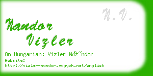 nandor vizler business card